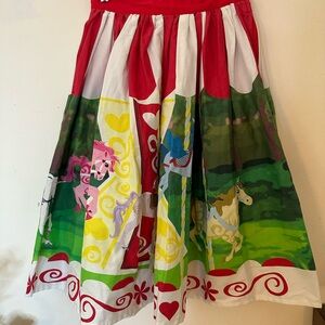 Unique Vintage Mary Poppin’s Enchanted Carousel of Horses Swing Skirt Disney S